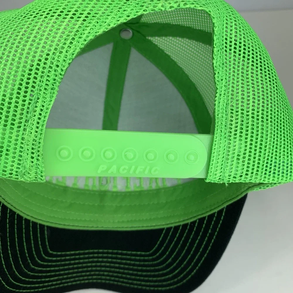Oklahoma State Firefighters Association Hat Green Mesh Pacific 104c Snapback Cap